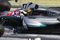 Ganador, Lewis Hamilton, Mercedes-Benz F1 W08  en parc ferme