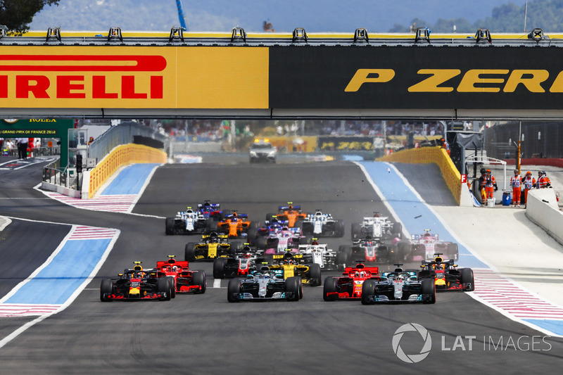 Lewis Hamilton, Mercedes AMG F1 W09, Valtteri Bottas, Mercedes AMG F1 W09, Sebastian Vettel, Ferrari SF71H, Max Verstappen, Red Bull Racing RB14, Kimi Raikkonen, Ferrari SF71H, Daniel Ricciardo, Red Bull Racing RB14, Carlos Sainz Jr., Renault Sport F1 Team R.S. 18
