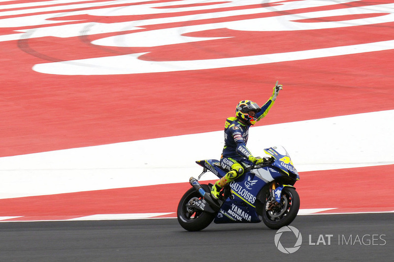 Ganador de la carrera Valentino Rossi