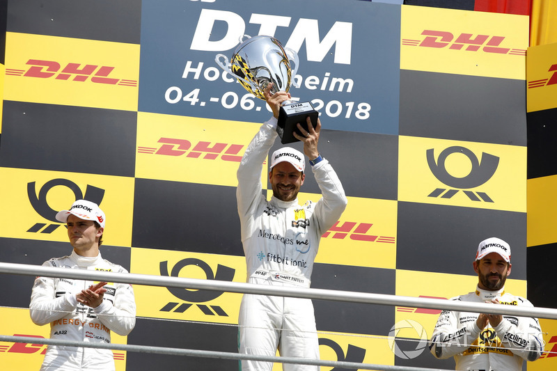 Podium: Race winner Gary Paffett Mercedes-AMG Team HWA, second place Lucas Auer, Mercedes-AMG Team HWA, third place Timo Glock, BMW Team RMG