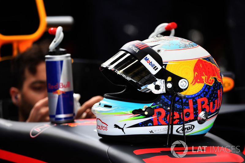 The helmet of Daniel Ricciardo, Red Bull Racing