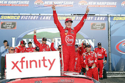 Christopher Bell, Joe Gibbs Racing, Toyota Camry Rheem celebrates in victory lane