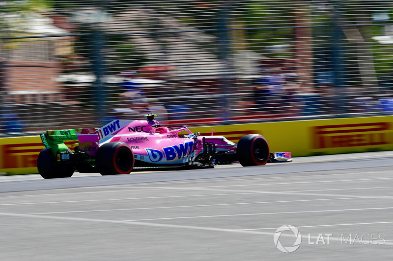 Esteban Ocon, Force India VJM11 con parafina