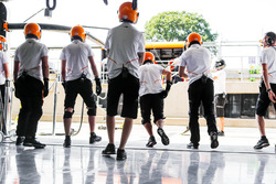 The McLaren pit crew
