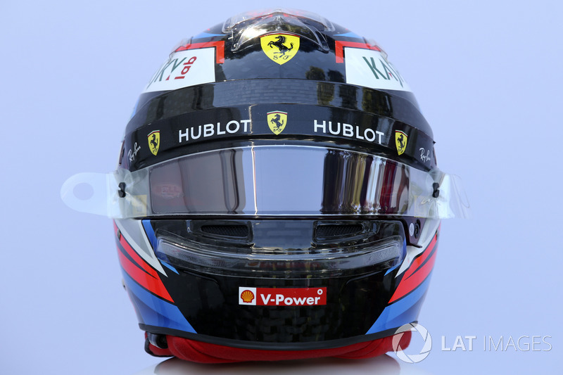 Le casque de Kimi Raikkonen, Ferrari