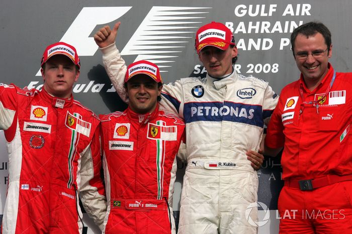 Podio: 1. Felipe Massa, 2. Kimi Räikkönen, 3. Robert Kubica