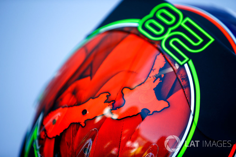 El casco de Brendon Hartley, Toro Rosso
