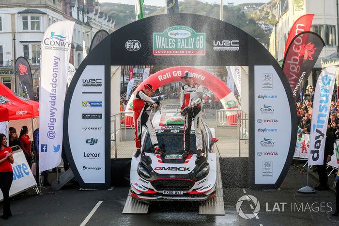 Los ganadores Elfyn Evans, Daniel Barritt, Ford Fiesta WRC, M-Sport