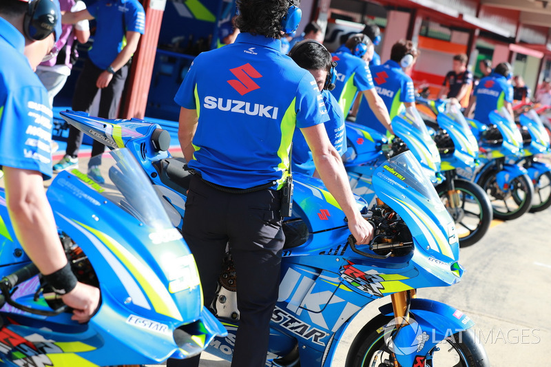 Motoren van Team Suzuki MotoGP