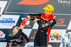 Podium: Race winner David Reynolds, Erebus Motorsport Holden