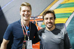 Josef Newgarden and Fernando Alonso, McLaren