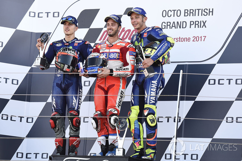 Maverick Viñales, Yamaha Factory Racing, Andrea Dovizioso, Ducati Team, Valentino Rossi, Yamaha Factory Racing