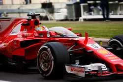Sebastian Vettel, Ferrari SF70H, mit Cockpitschutz Shield