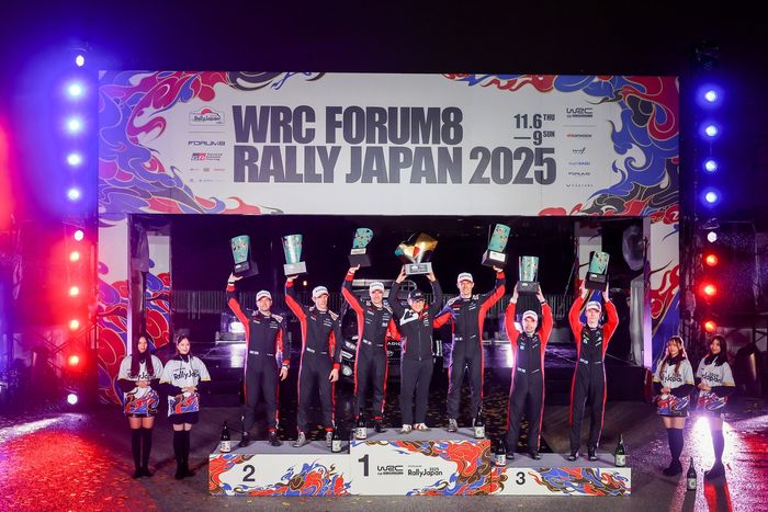 Elfyn Evans, Scott Martin, Toyota Gazoo Racing WRT Toyota GR Yaris Rally1, Sébastien Ogier, Vincent Landais, Toyota Gazoo Racing WRT Toyota GR Yaris Rally1, Sami Pajari, Marko Salminen, Toyota Gazoo Racing WRT Toyota GR Yaris Rally1.