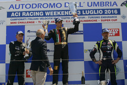 Podio gara 1: Ivan Bellarosa, Wolf GB08 SM-CN2, Walter Margelli, Norma-M20F-CN2, Davide Uboldi, Ligi