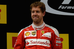 Podium: second place Sebastian Vettel, Ferrari