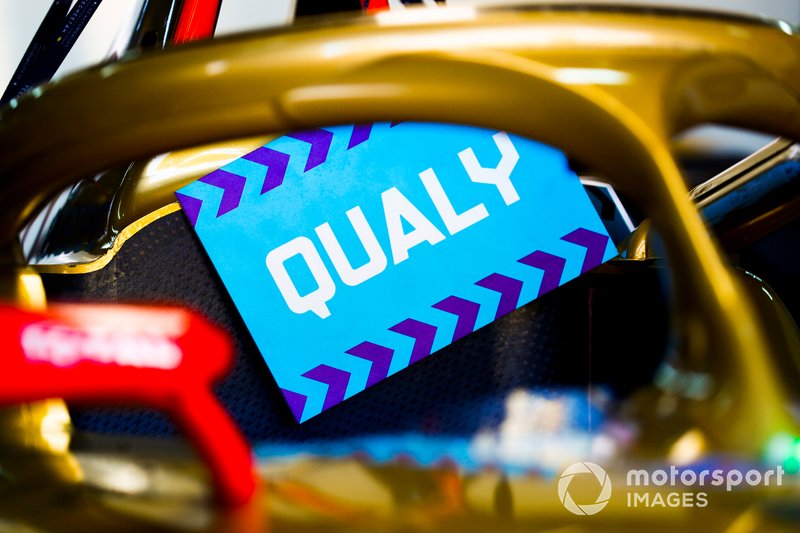 Qualy notice board on a DS TECHEETAH, DS E-Tense FE19