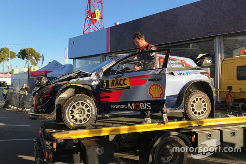 L'incidente di Thierry Neuville, Nicolas Gilsoul, Hyundai New i20 WRC, Hyundai Motorsport