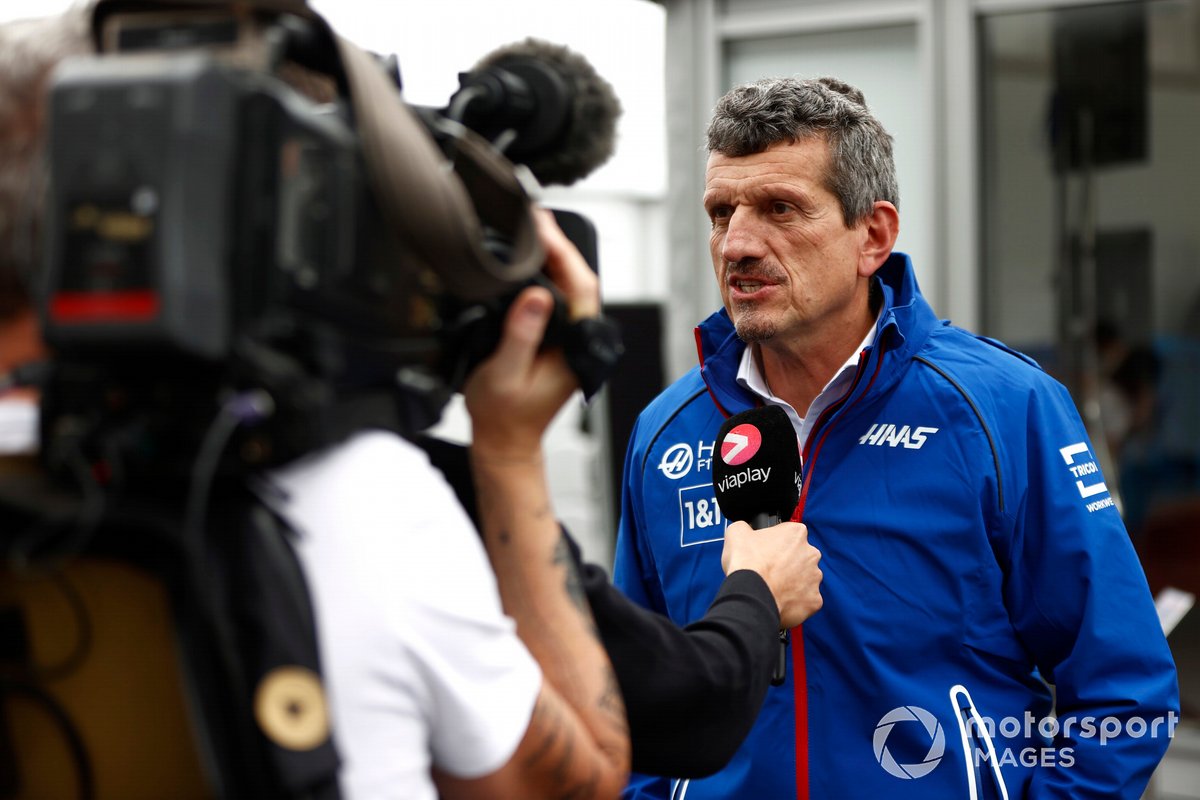 Guenther Steiner, Team Principal, Haas F1, is interviewed