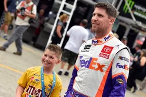 Denny Hamlin, Joe Gibbs Racing, Toyota Camry FedEx Express