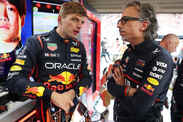 Max Verstappen, Red Bull Racing, Laurent Mekies, Red Bull Racing Team Principal  
