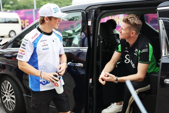 Nico Hulkenberg, Sauber, Liam Lawson, Racing Bulls Team