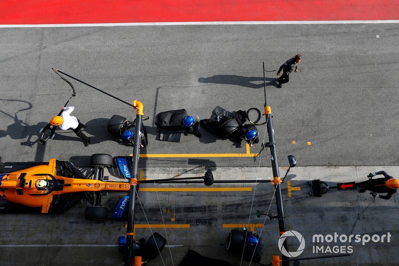 Arrêt au stand de Lando Norris, McLaren MCL34
