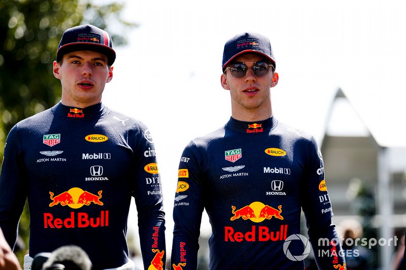 Max Verstappen, Red Bull Racing y Pierre Gasly, Red Bull Racing