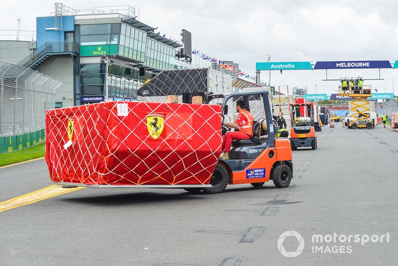 Werkzaamheden voorafgaand aan de Grand Prix in Melbourne