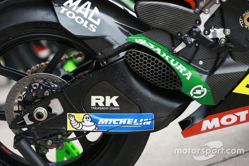 Jonas Folger, Monster Yamaha Tech 3's Yamaha swingarm and exhaust