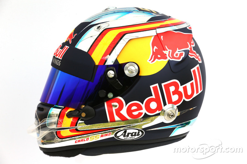 The helmet of Carlos Sainz Jr., Scuderia Toro Rosso STR12