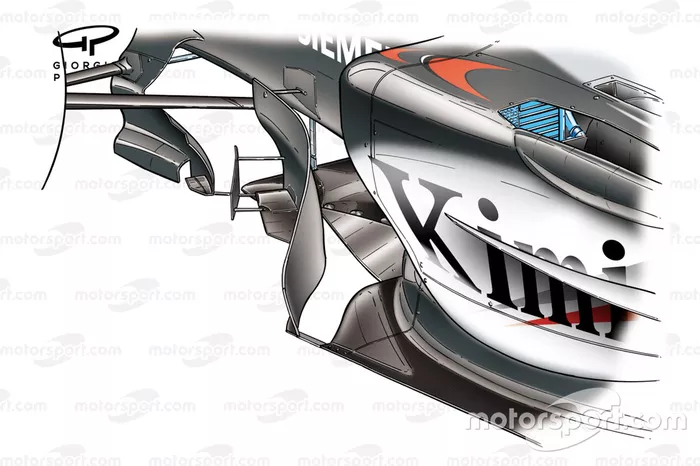 McLaren MP4-19B 2004 twin bargeboards