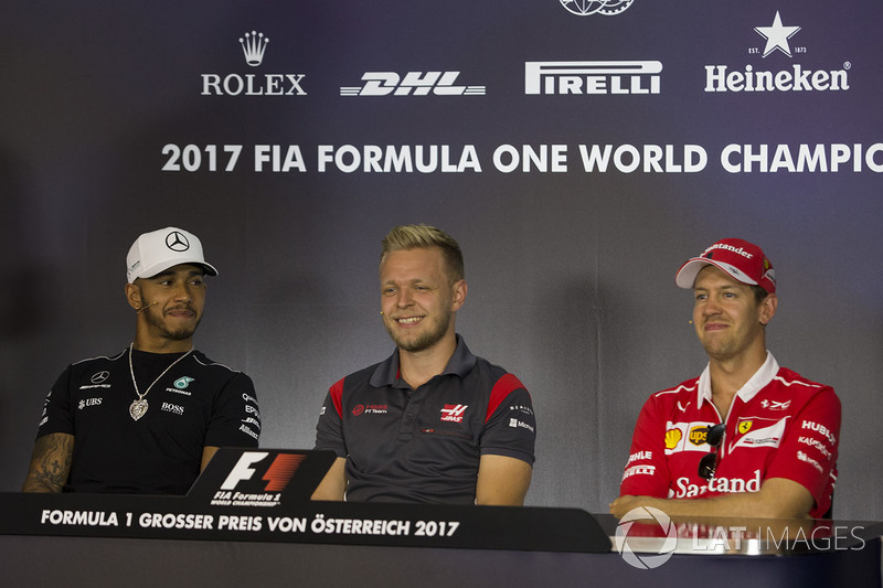 Льюіс Хемілтон, Mercedes AMG F1, Кевін Магнуссен, Haas F1 Team, Себастьян Феттель, Ferrari