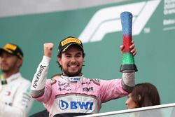 Podio: tercero, Sergio Perez, Force India