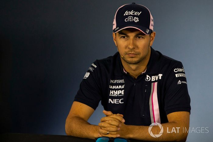 Sergio Perez, Force India en la conferencia de prensa