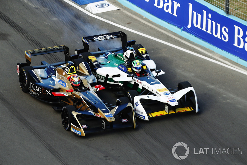 2. Jean-Eric Vergne, Techeetah, battles with Lucas di Grassi, Audi Sport ABT Schaeffler