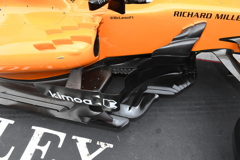 McLaren MCL33 detalle de barcaza