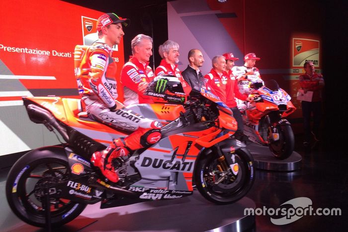 Jorge Lorenzo, Ducati Team, Michele Pirro, tester Ducati, Luigi dall'Igna y Andrea Dovizioso, Ducati Team
