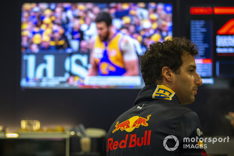 Daniel Ricciardo, Red Bull Racing soutient les West Coast Eagles dans la finale de l'AFL