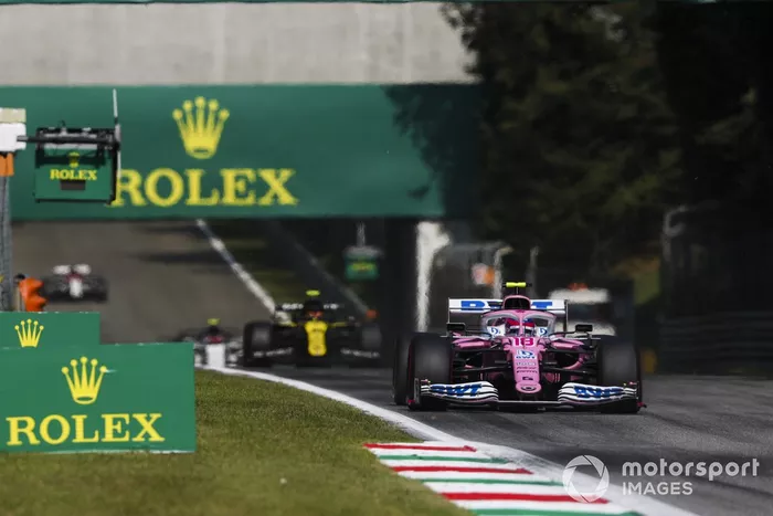 Lance Stroll, Racing Point RP20, Esteban Ocon, Renault F1 Team R.S.20