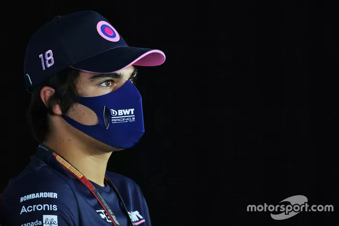 Lance Stroll, Racing Point en la conferencia de prensa