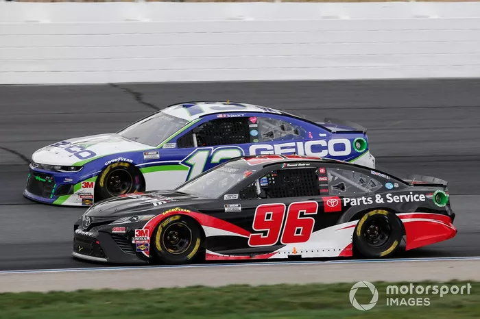 Ty Dillon, Germain Racing, GEICO Chevrolet Camaro, Daniel Suarez, Gaunt Brothers Racing, Genuine Parts & Service Toyota Camry