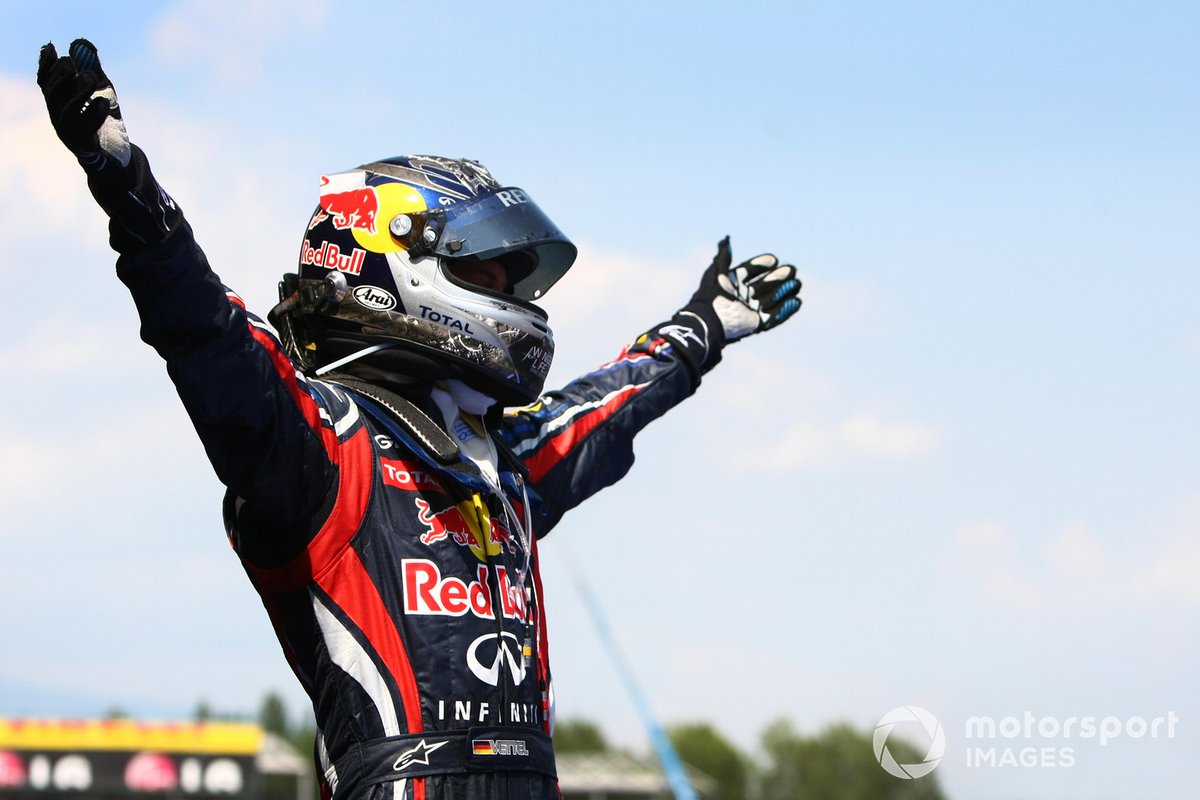 Race Winner Sebastian Vettel, Red Bull Racing