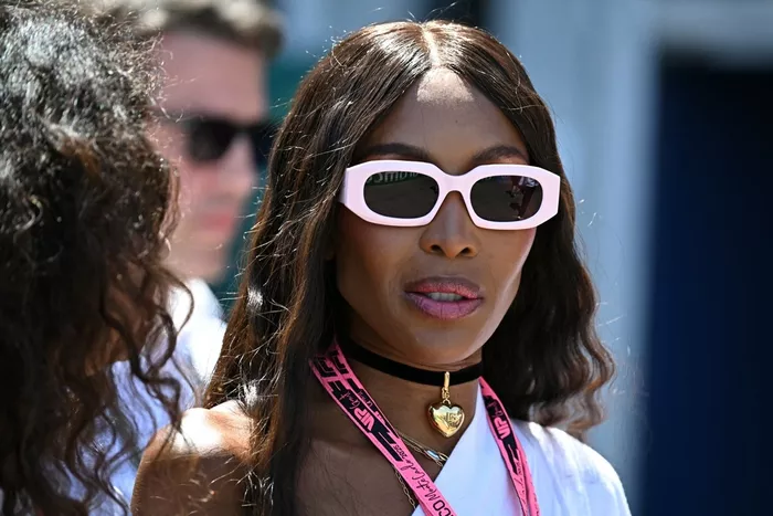 British model, actress and activist Naomi Campbell looks on from the pit lane ahead the Formula One Monaco Grand Prix at the Circuit de Monaco, on May 25, 2025. (Photo by Gabriel BOUYS / AFP)