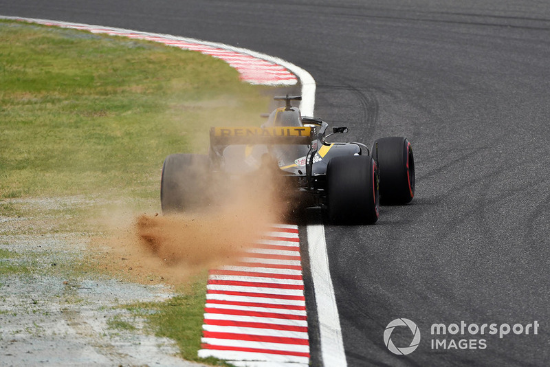 Tête-à-queue et accident pour Nico Hulkenberg, Renault Sport F1 Team R.S. 18