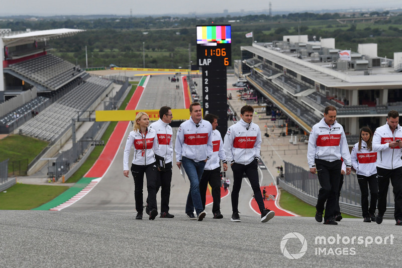 Charles Leclerc, Alfa Romeo Sauber F1 Team walks the track