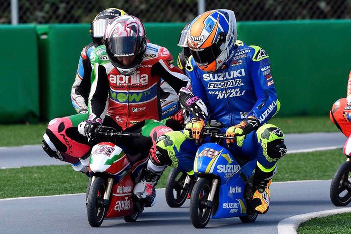 Aleix Espargaro, Aprilia Racing Team Gresini, Alex Rins, Team Suzuki MotoGP, carrera de minimotos