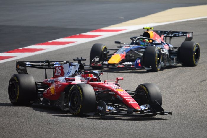 Charles Leclerc, Ferrari, Isack Hadjar, Red Bull Racing