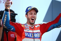 Podium: race winner Andrea Dovizioso, Ducati Team