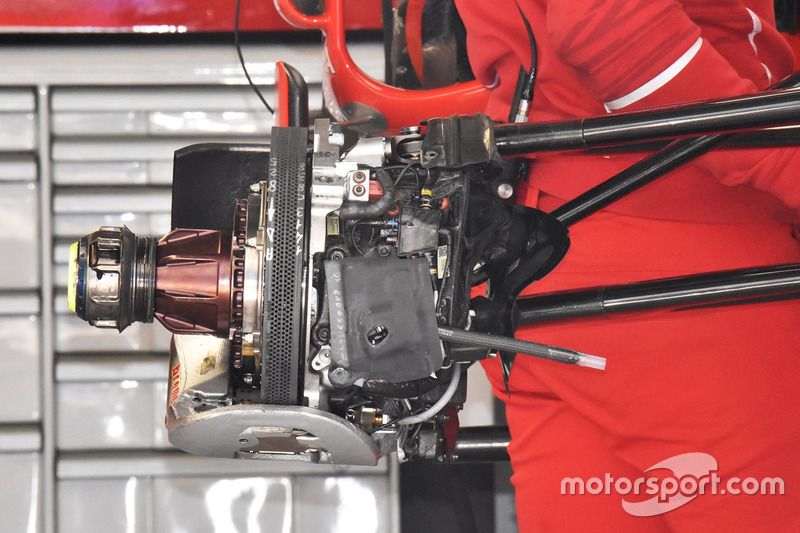 Ferrari SF70H front brake disc detail